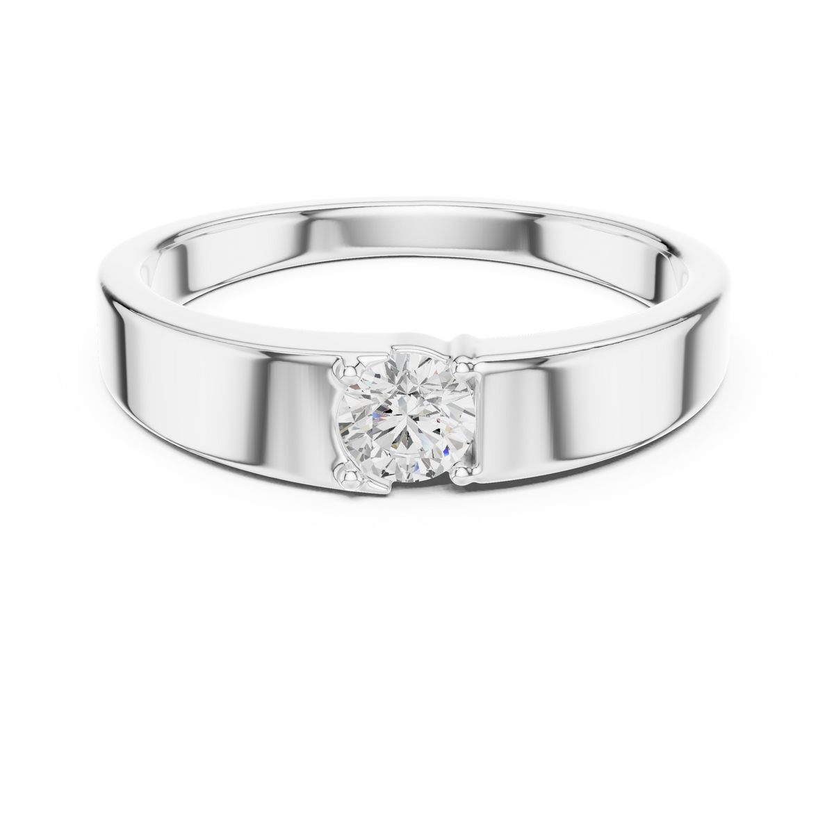 Gold Bezel Round Lab Grown Diamond Nexor Ring
