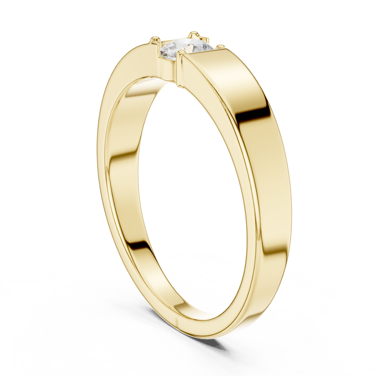 Gold Bezel Round Lab Grown Diamond Nexor Ring