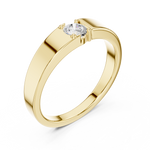 Gold Bezel Round Lab Grown Diamond Nexor Ring