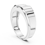 Gold 1Ct Bezel Setting Emerald Lab Grown Diamond Vairo Ring