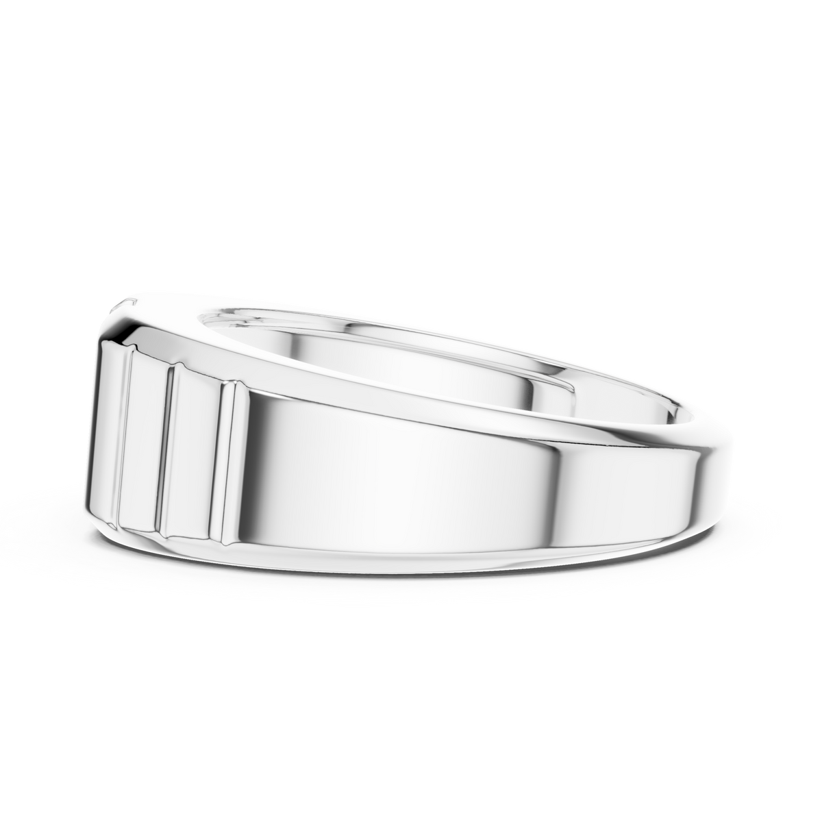 Gold 1Ct Bezel Setting Emerald Lab Grown Diamond Vairo Ring