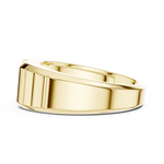 Gold 1Ct Bezel Setting Emerald Lab Grown Diamond Vairo Ring