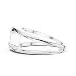 Gold 1Ct Bezel Setting Emerald Lab Grown Diamond Arven Ring