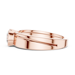Gold Solitaire Setting Round Lab Grown Diamond Axion Ring