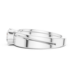 Gold Solitaire Setting Round Lab Grown Diamond Axion Ring