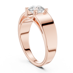 Gold 1Ct Solitaire Round Lab Grown Diamond Orvix Ring