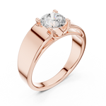 Gold 1Ct Solitaire Round Lab Grown Diamond Orvix Ring