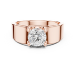 Gold 1Ct Solitaire Round Lab Grown Diamond Orvix Ring
