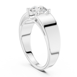 Gold 1Ct Solitaire Round Lab Grown Diamond Orvix Ring