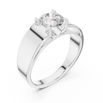 Gold 1Ct Solitaire Round Lab Grown Diamond Orvix Ring