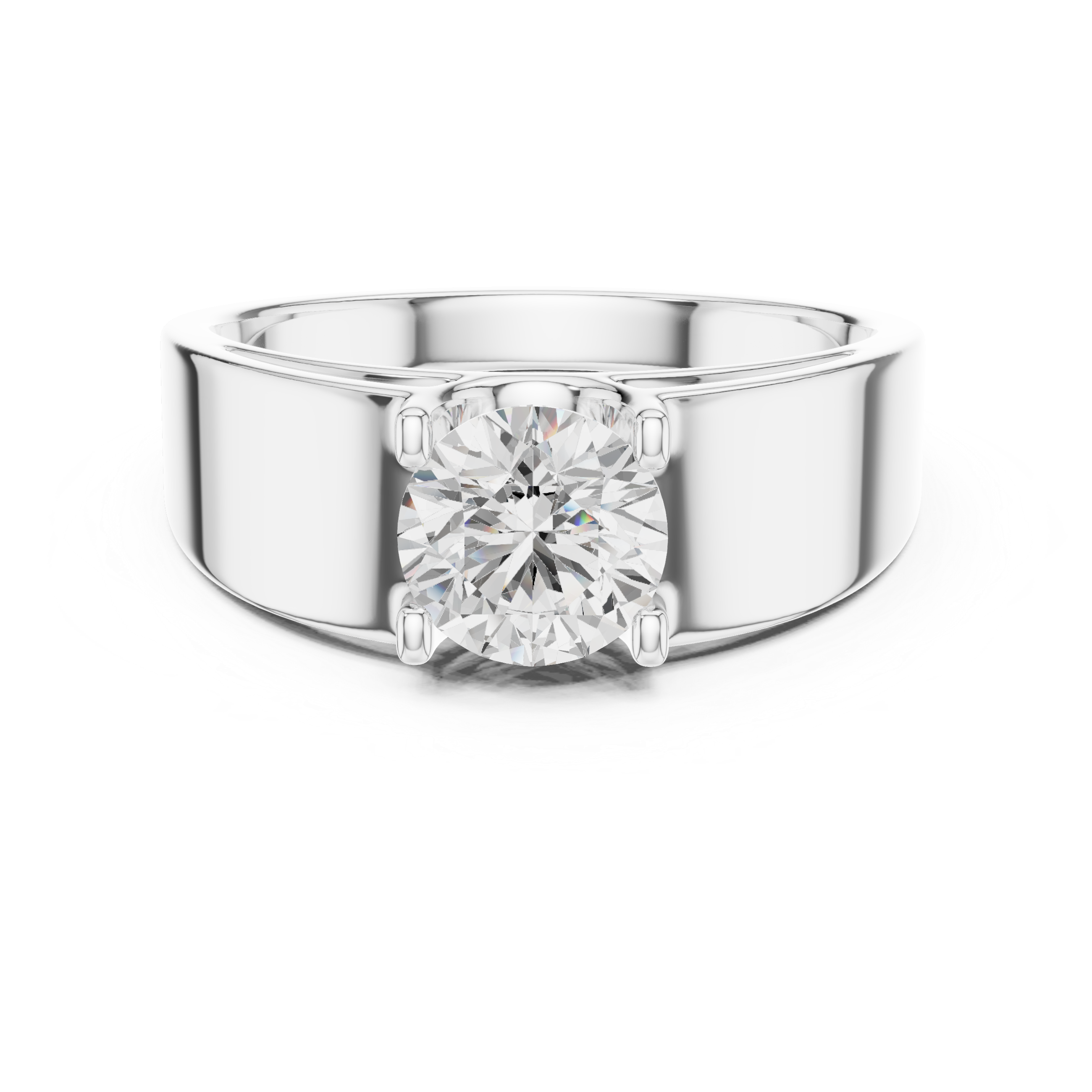 Gold 1Ct Solitaire Round Lab Grown Diamond Orvix Ring