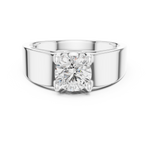 Gold 1Ct Solitaire Round Lab Grown Diamond Orvix Ring