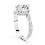 Gold 2Ct Pave Twist Pear Lab Grown Diamond Zyaris Ring