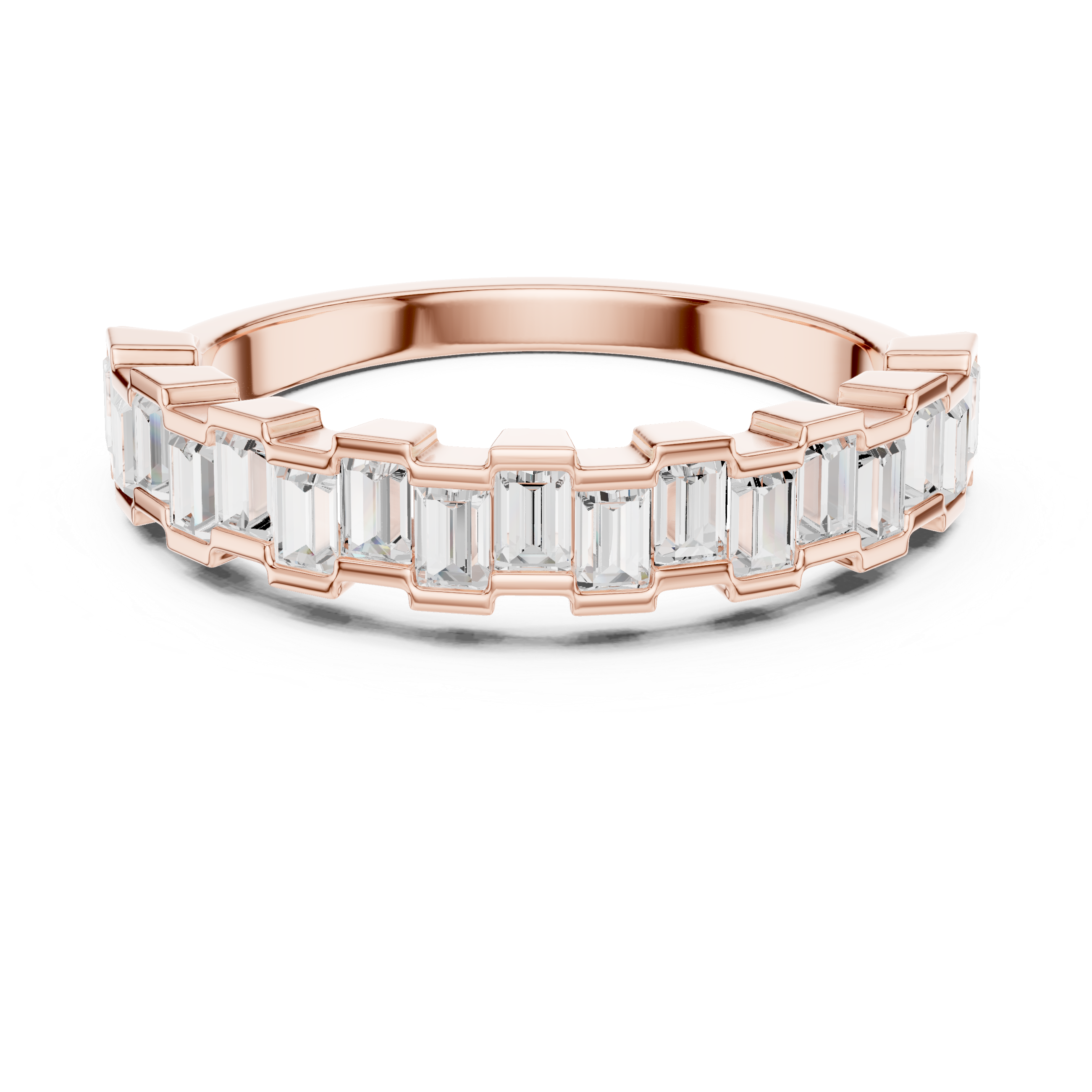 Gold Eternity Baguette Band Lab Grown Diamond Azora Ring