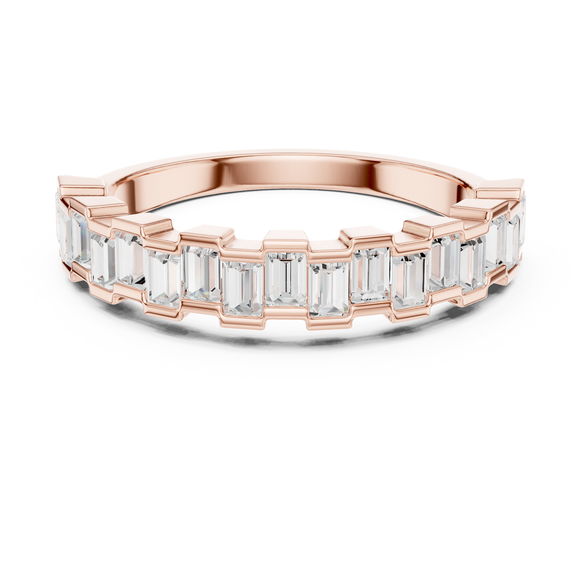 Gold Eternity Baguette Band Lab Grown Diamond Azora Ring