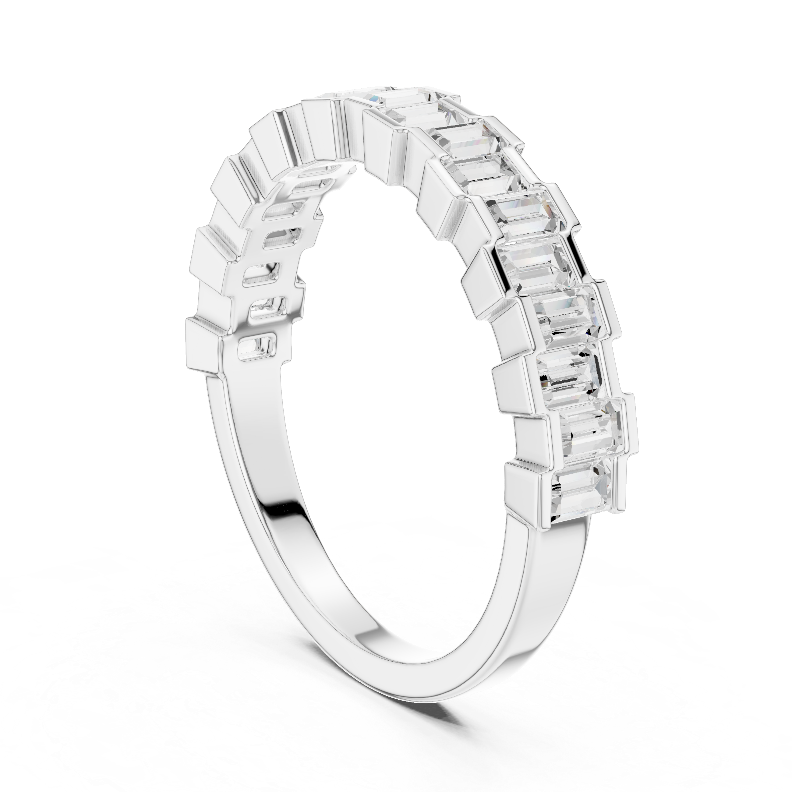Gold Eternity Baguette Band Lab Grown Diamond Azora Ring