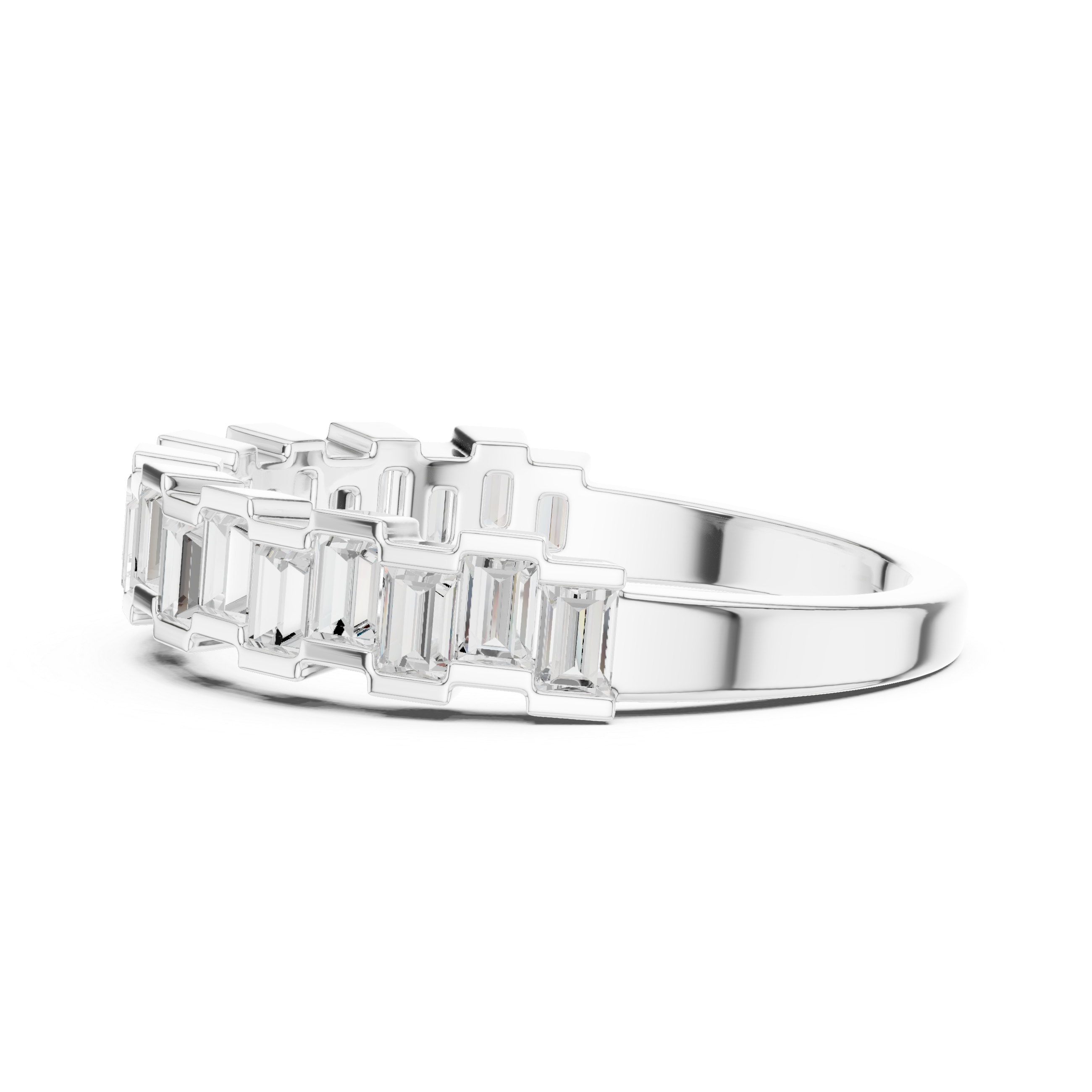Gold Eternity Baguette Band Lab Grown Diamond Azora Ring