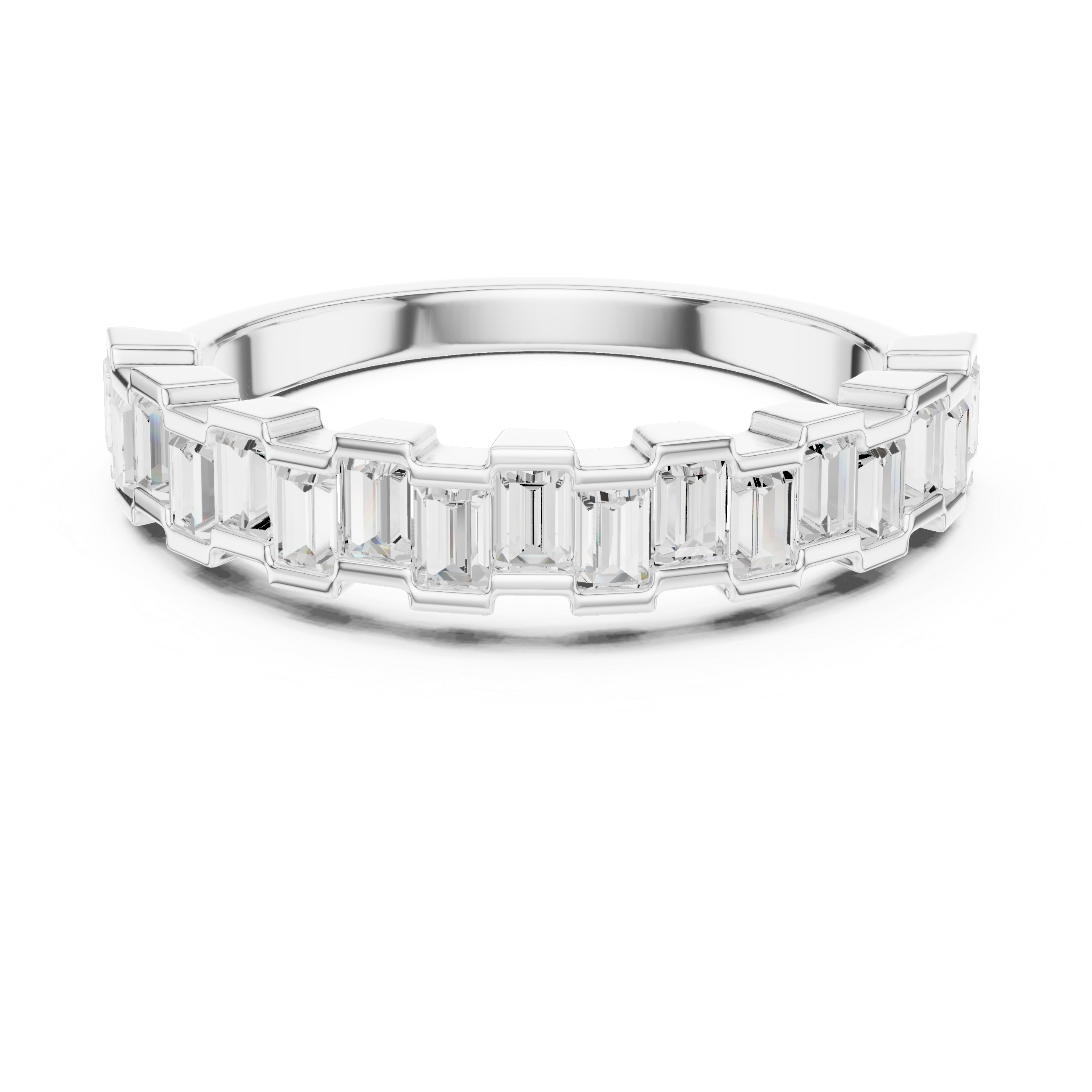 Gold Eternity Baguette Band Lab Grown Diamond Azora Ring