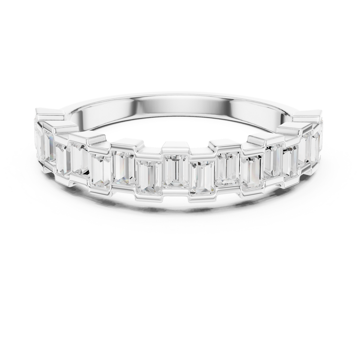 Gold Eternity Baguette Band Lab Grown Diamond Azora Ring