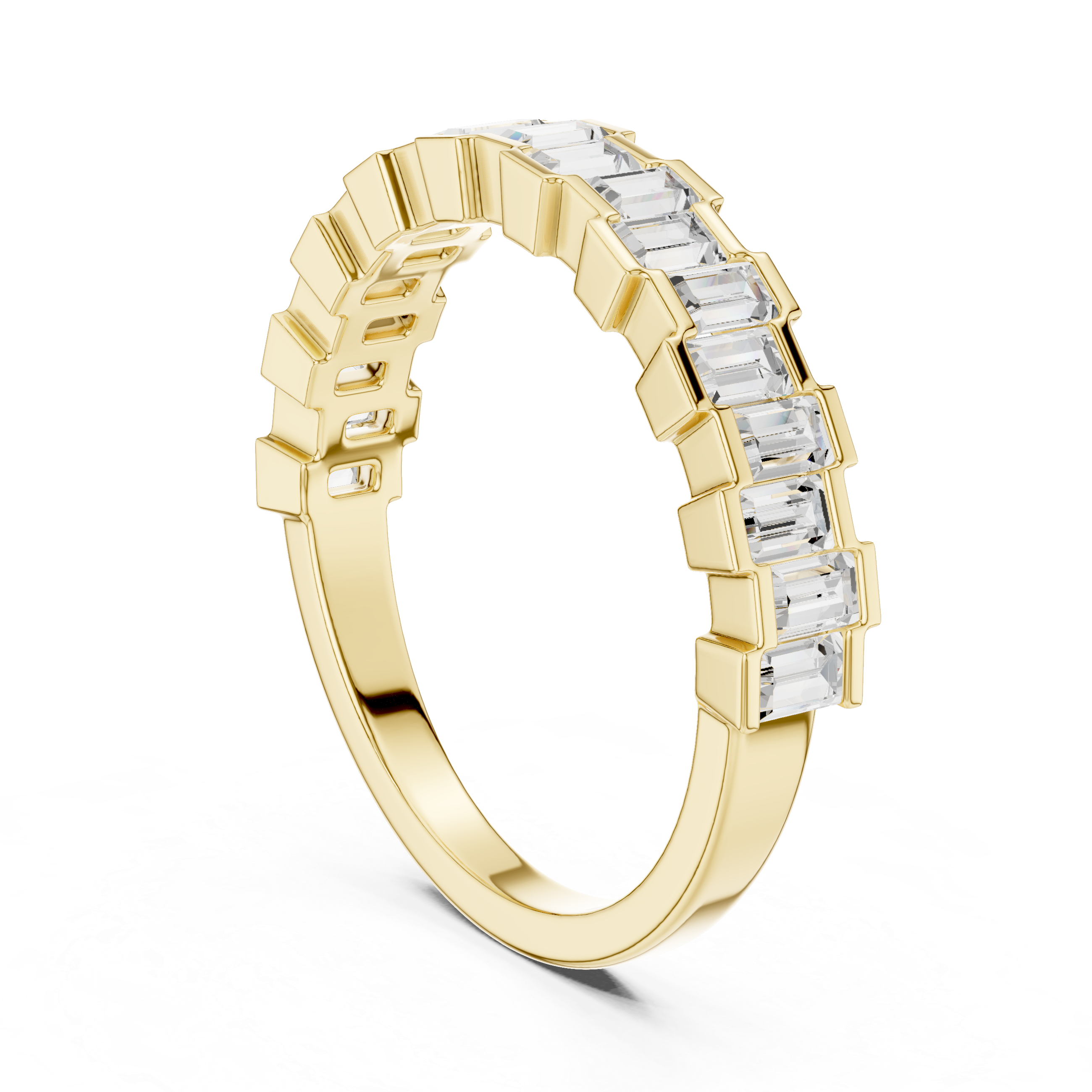 Gold Eternity Baguette Band Lab Grown Diamond Azora Ring