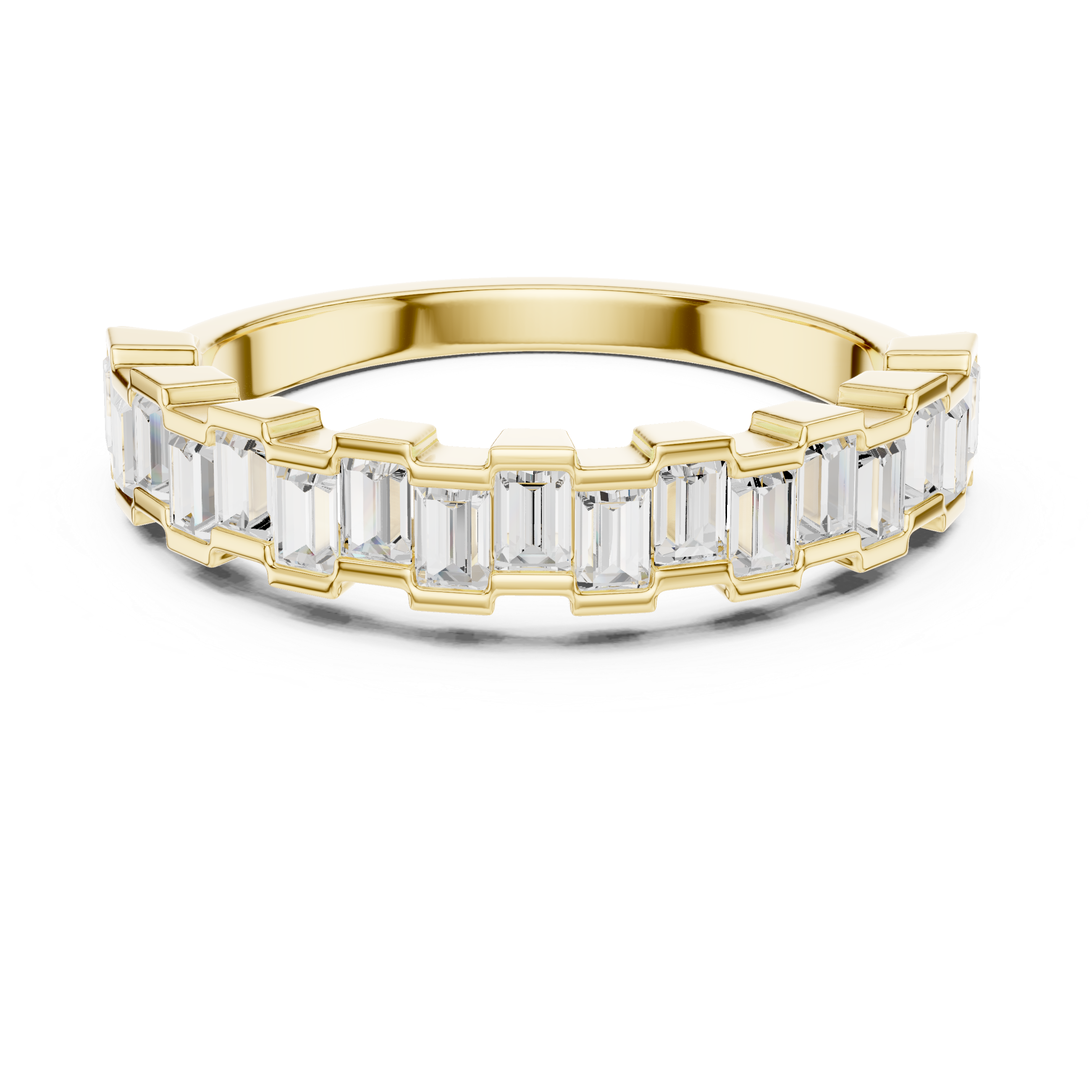 Gold Eternity Baguette Band Lab Grown Diamond Azora Ring