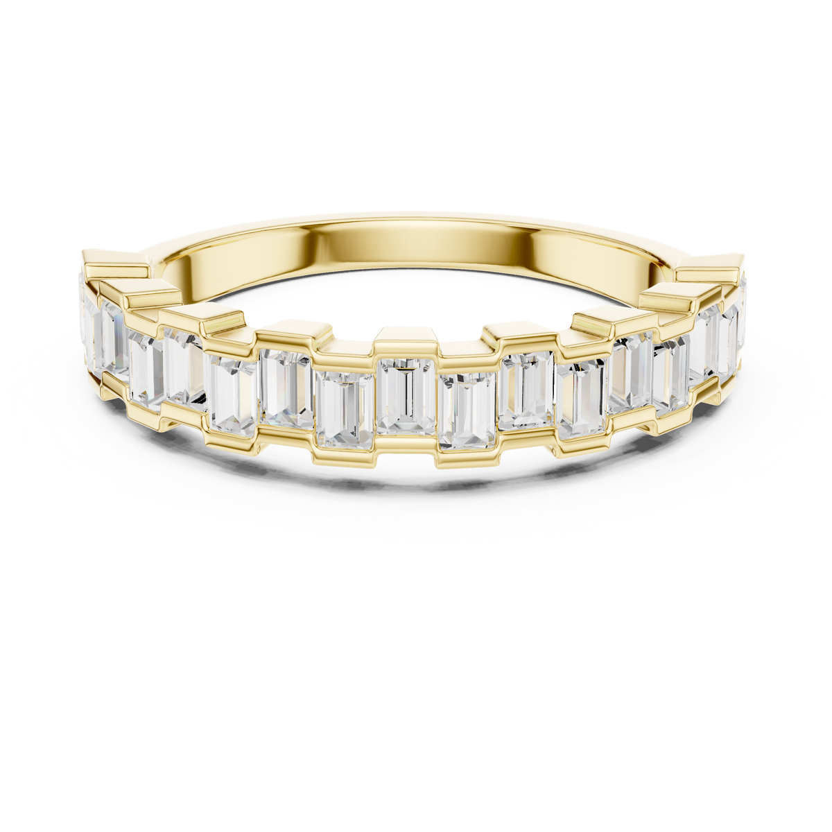 Gold Eternity Baguette Band Lab Grown Diamond Azora Ring