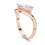 Gold Solitaire Marquise Lab Grown Diamond Arlen Ring