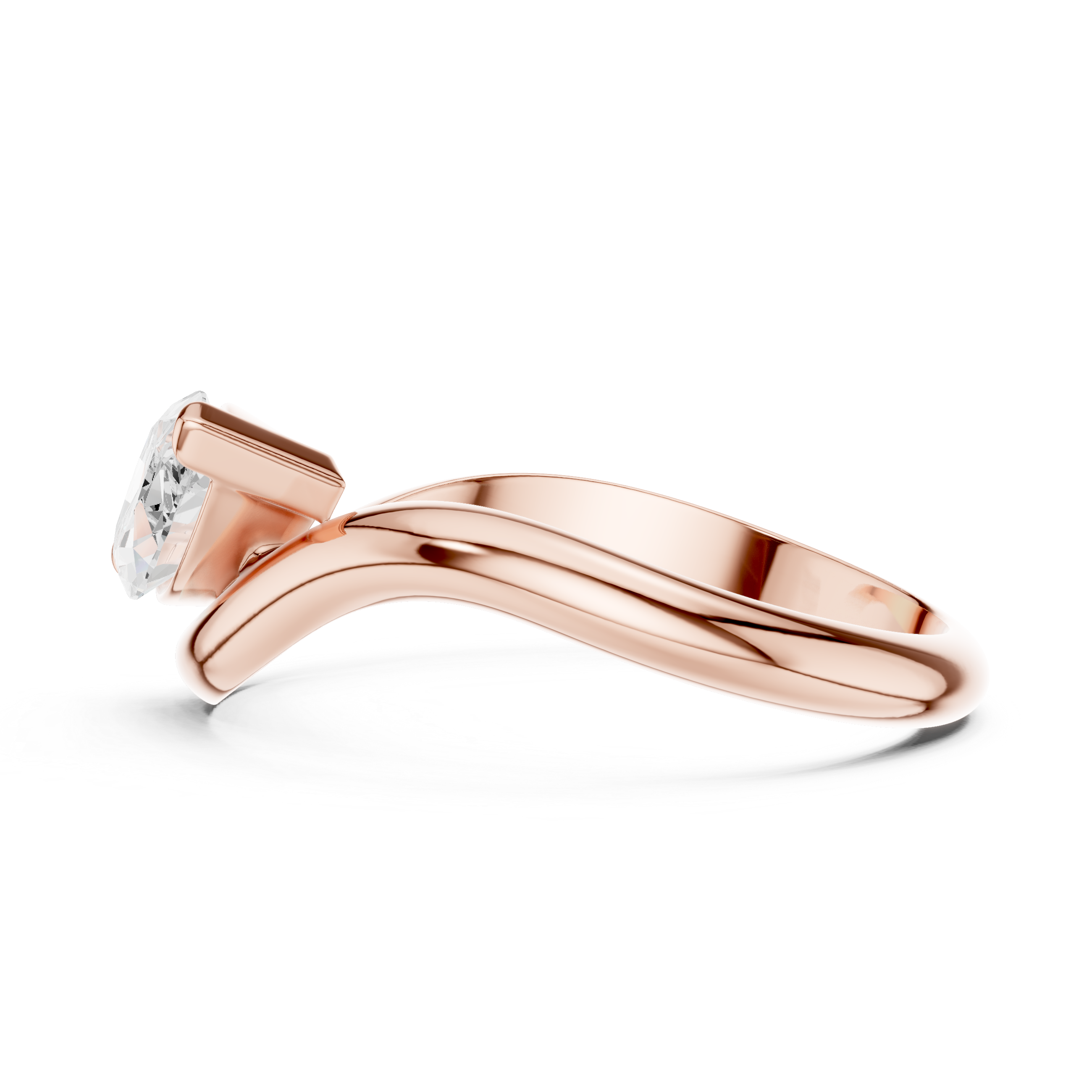 Gold Solitaire Marquise Lab Grown Diamond Arlen Ring
