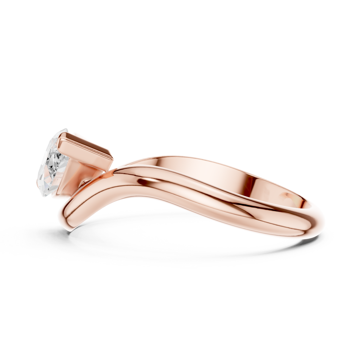 Gold Solitaire Marquise Lab Grown Diamond Arlen Ring
