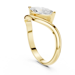 Gold Solitaire Marquise Lab Grown Diamond Arlen Ring