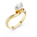 Gold Solitaire Marquise Lab Grown Diamond Arlen Ring