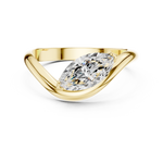 Gold Solitaire Marquise Lab Grown Diamond Arlen Ring