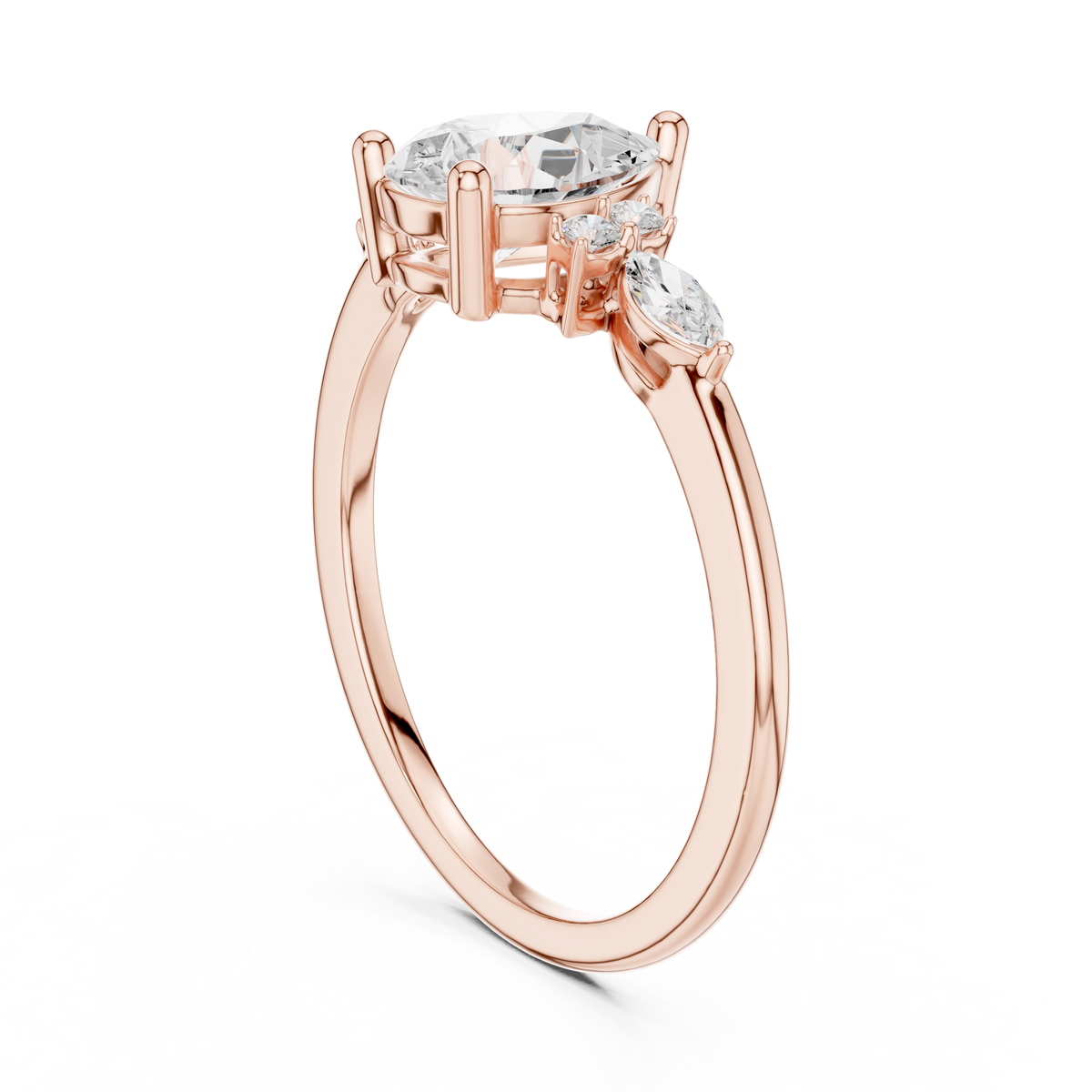 Gold 1Ct Prong Pear Lab Grown Diamond Ilvyn Ring