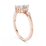 Gold 1Ct Prong Pear Lab Grown Diamond Ilvyn Ring