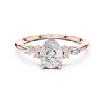 Gold 1Ct Prong Pear Lab Grown Diamond Ilvyn Ring