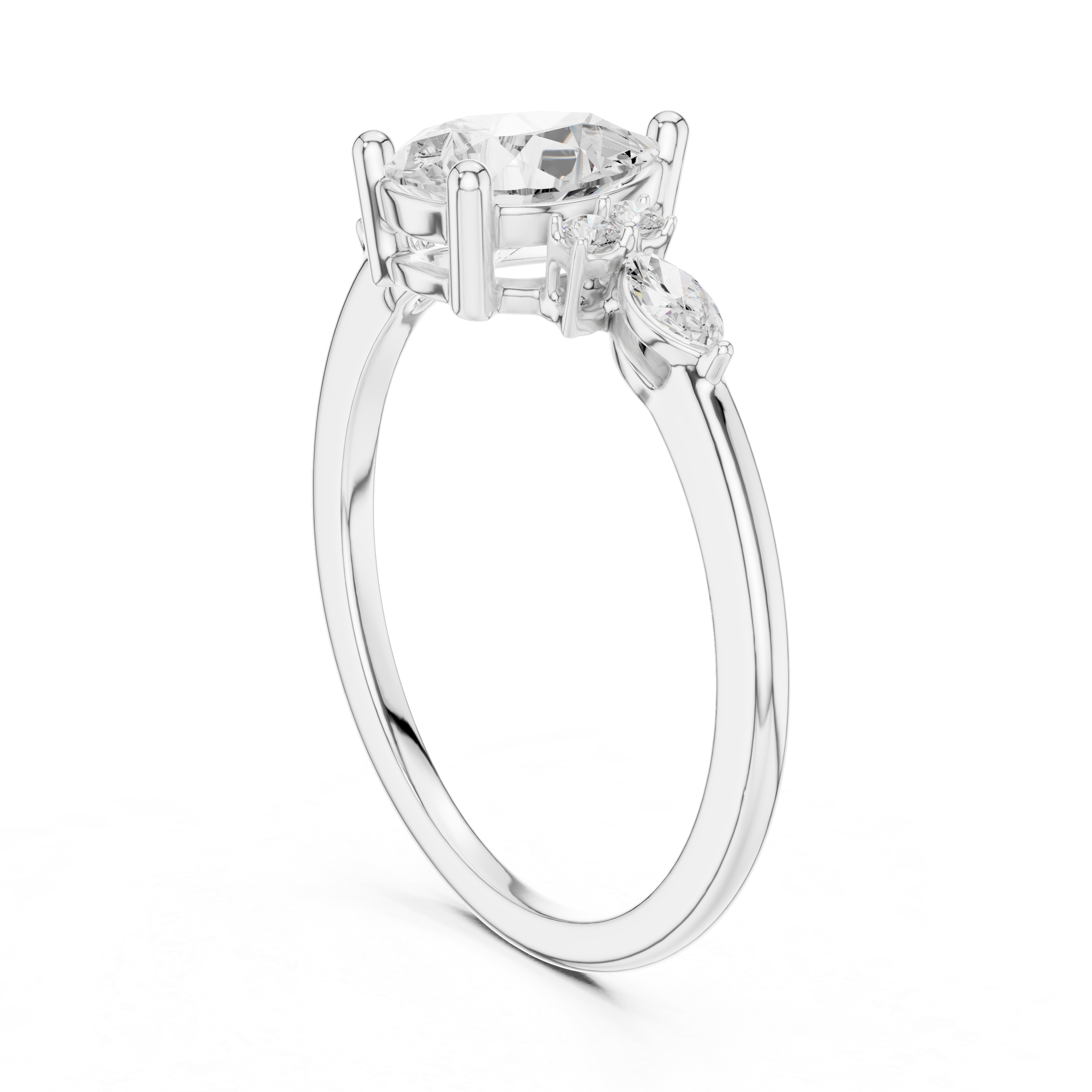 Gold 1Ct Prong Pear Lab Grown Diamond Ilvyn Ring