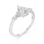 Gold 1Ct Prong Pear Lab Grown Diamond Ilvyn Ring