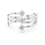 Gold Open Band Round Lab Grown Diamond Ophira Ring
