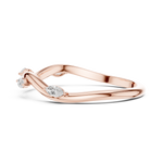 Gold Collet Band Marquise Lab Grown Diamond Lomix Ring