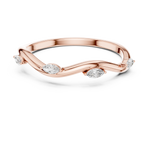 Gold Collet Band Marquise Lab Grown Diamond Lomix Ring