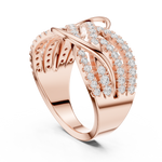 Gold Infinity Pave Round Lab Grown Diamond Seriq Ring