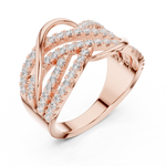Gold Infinity Pave Round Lab Grown Diamond Seriq Ring