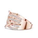 Gold Infinity Pave Round Lab Grown Diamond Seriq Ring