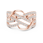 Gold Infinity Pave Round Lab Grown Diamond Seriq Ring