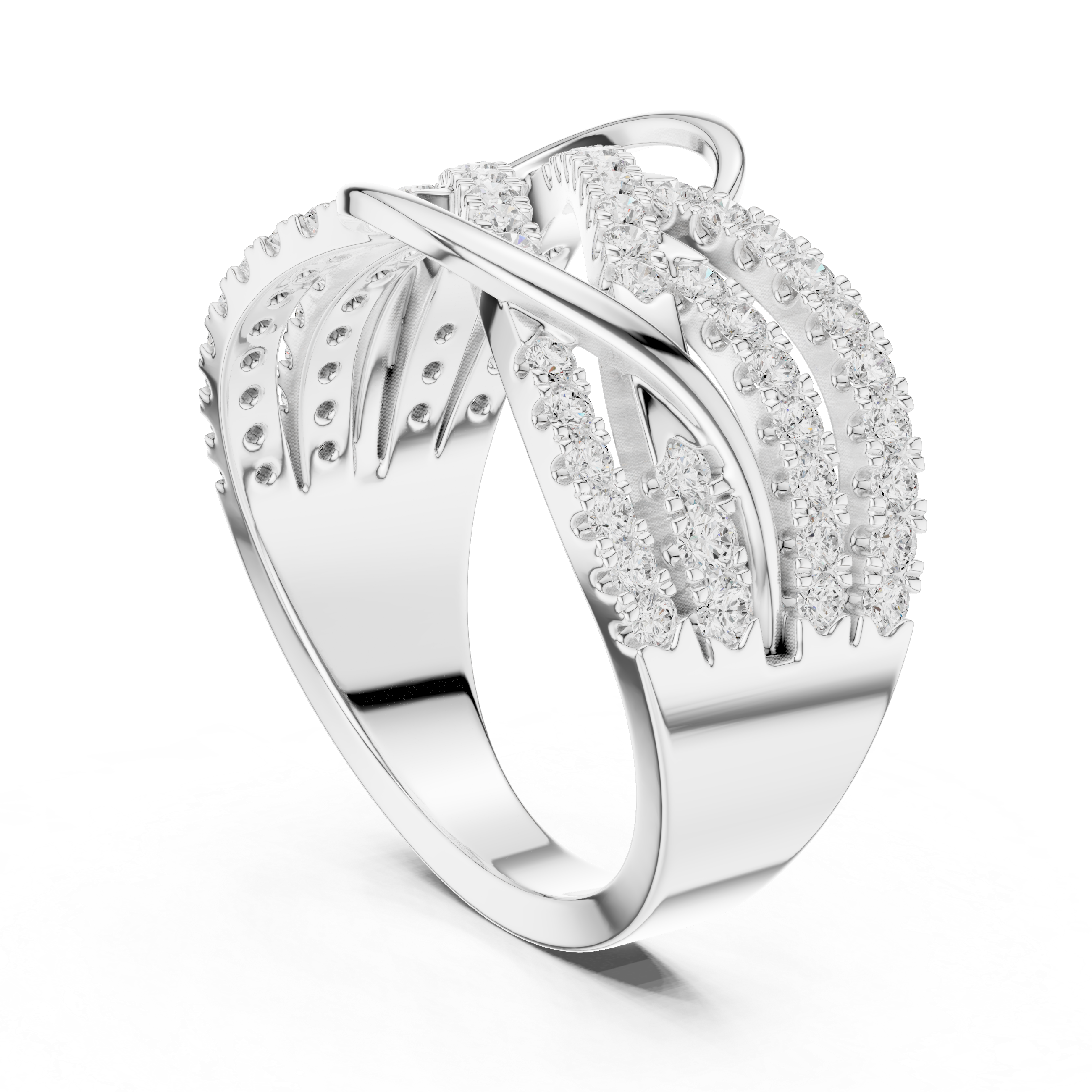 Gold Infinity Pave Round Lab Grown Diamond Seriq Ring