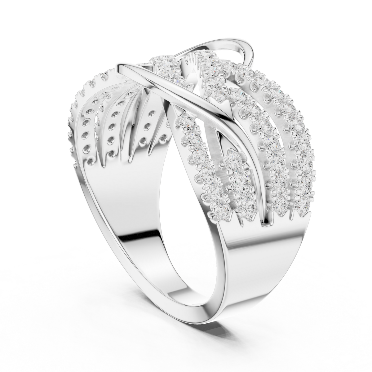 Gold Infinity Pave Round Lab Grown Diamond Seriq Ring