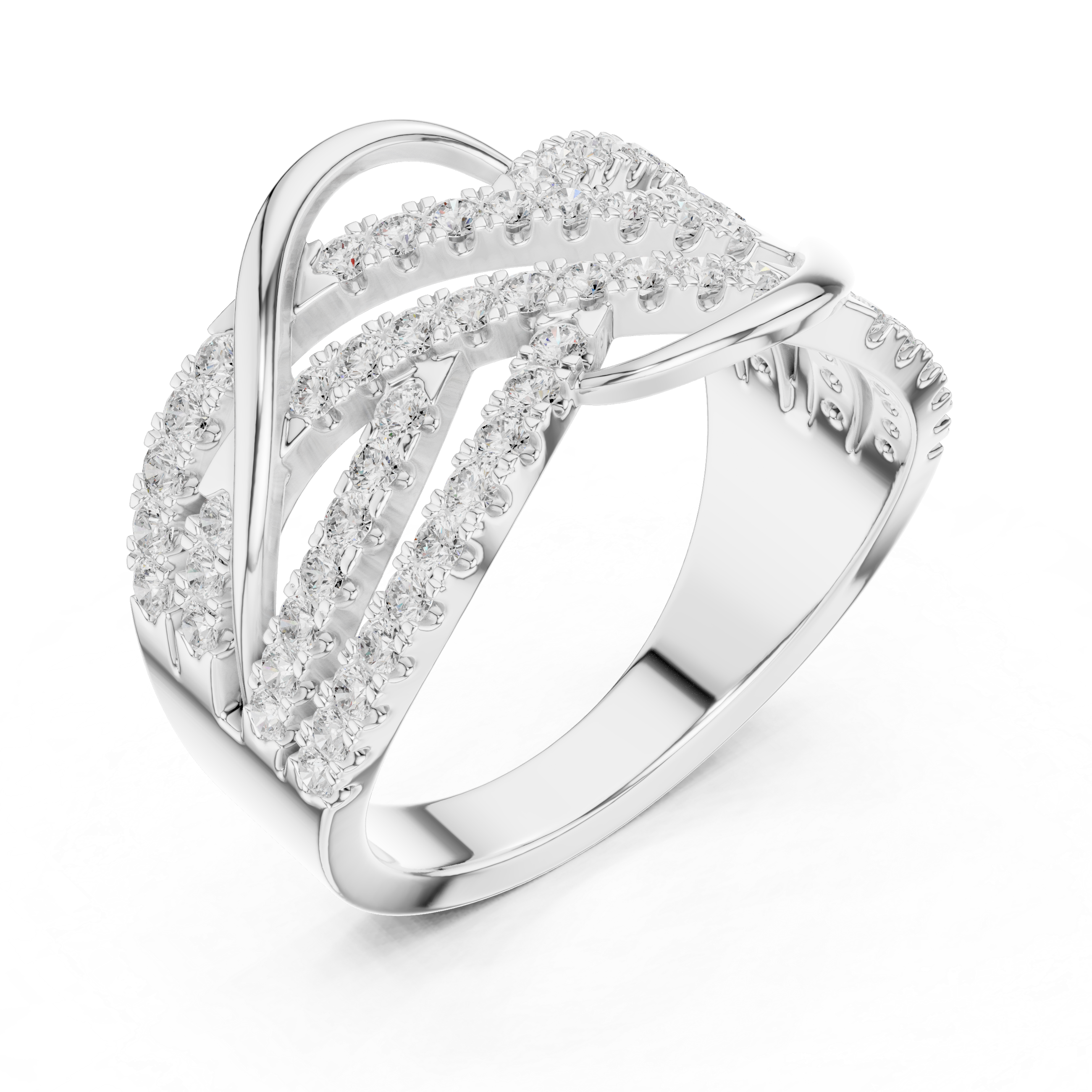 Gold Infinity Pave Round Lab Grown Diamond Seriq Ring