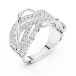 Gold Infinity Pave Round Lab Grown Diamond Seriq Ring