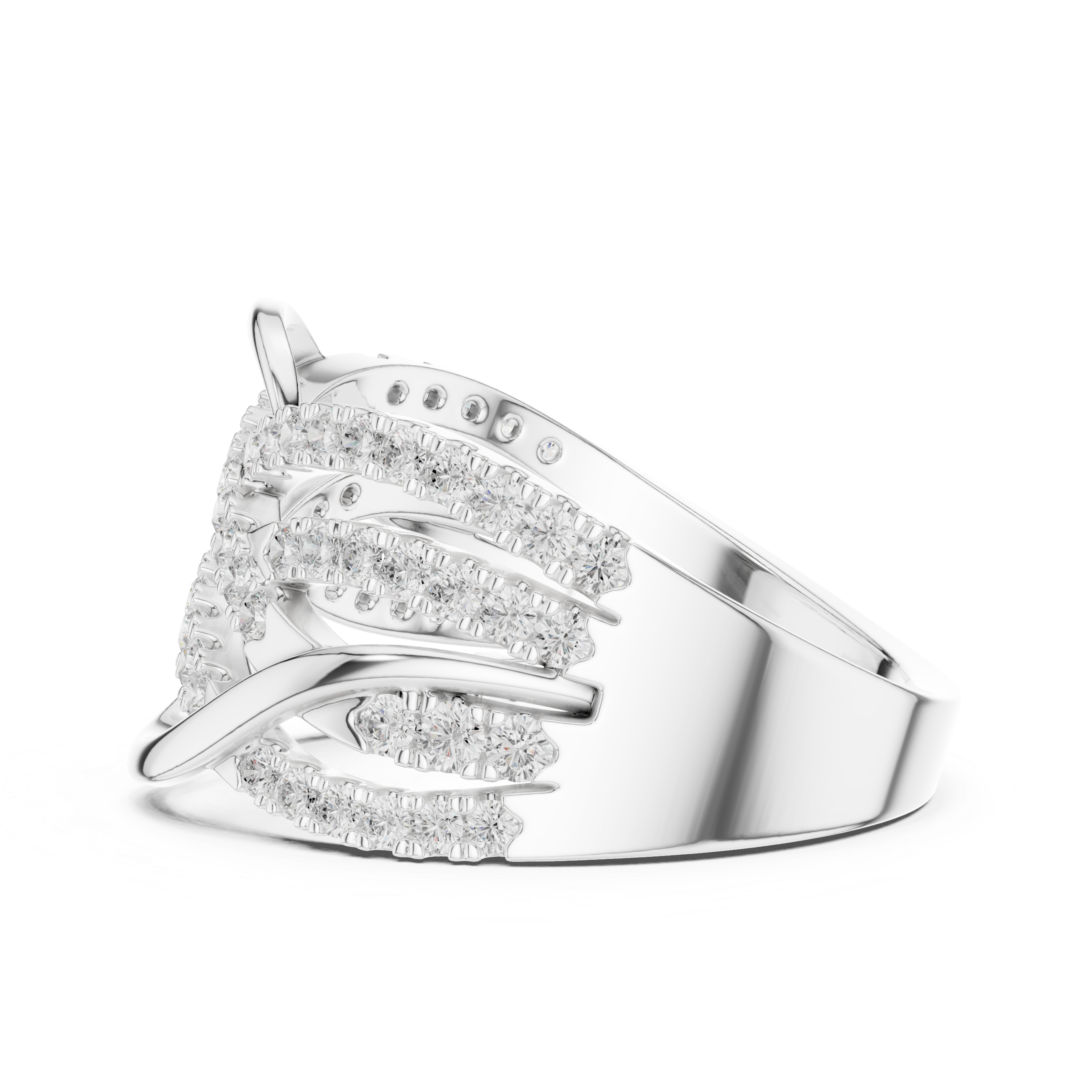 Gold Infinity Pave Round Lab Grown Diamond Seriq Ring
