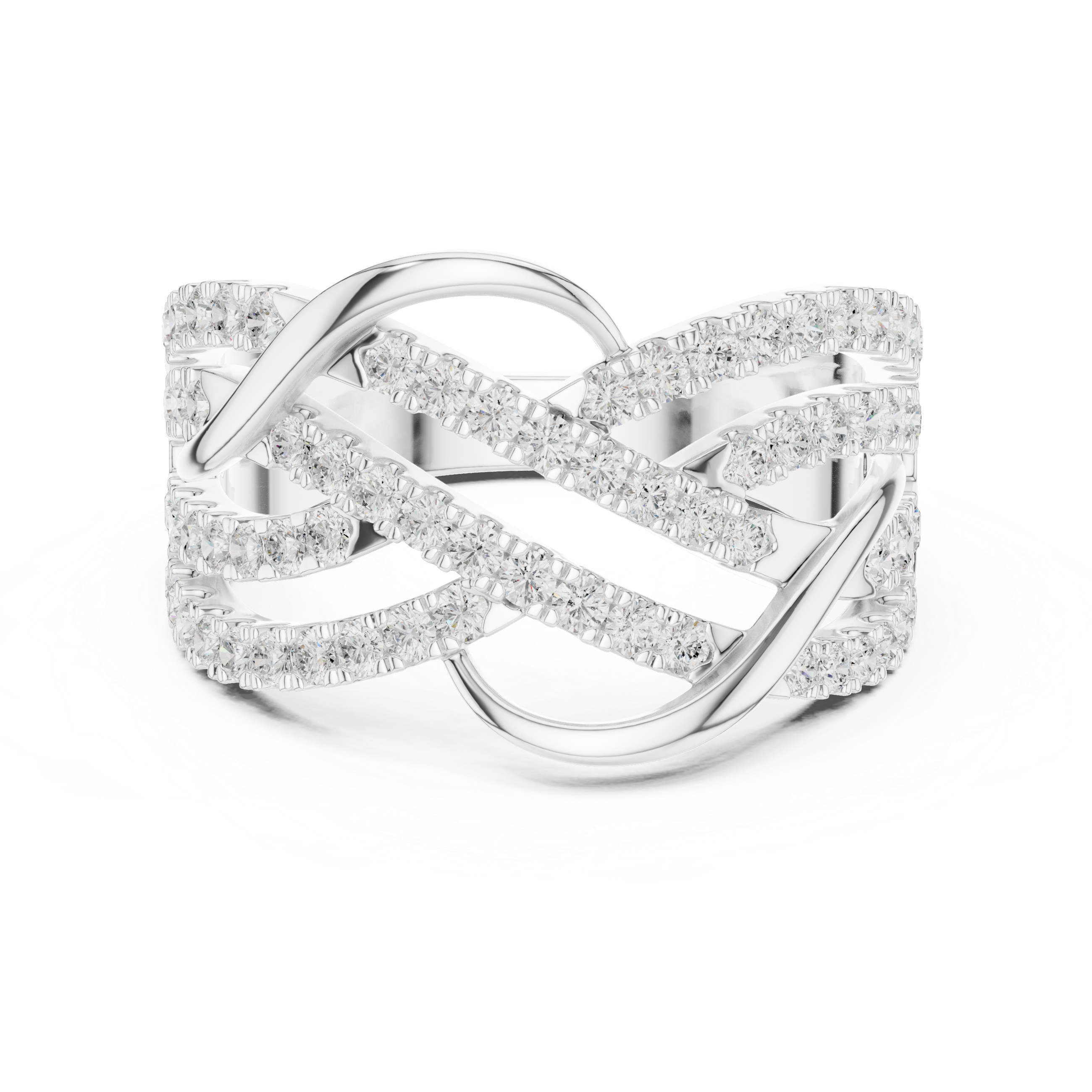 Gold Infinity Pave Round Lab Grown Diamond Seriq Ring